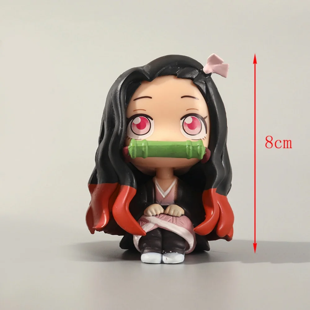 Kawaii Anime Demon Slayer Figurka Kamado Nezuko Kamado Tanjirou Kawaii Q wersja Action Figura PVC Model Zabawka Prezent