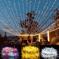 10M-100M Led Christmas Lights Outdoor led Fairy String Lights for New Year Holiday Party Holiday Wedding Garland Decoration