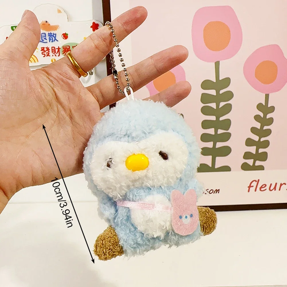 Cartoon Animal Little Bear Rabbit Chicken Stuffed Plush Toy Mini Plush Animal Keychain Decorate Birthday Gift for Girls Children