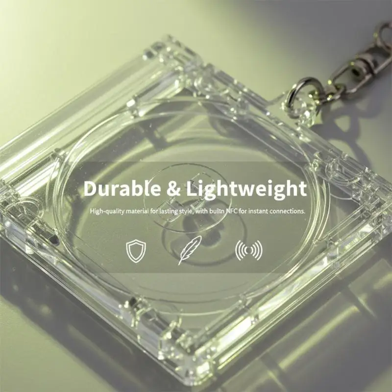 1 PCS Blank Album Mini CD Case Keychain Customizable DIY Pendant for Backpack Hanging Gift Idea