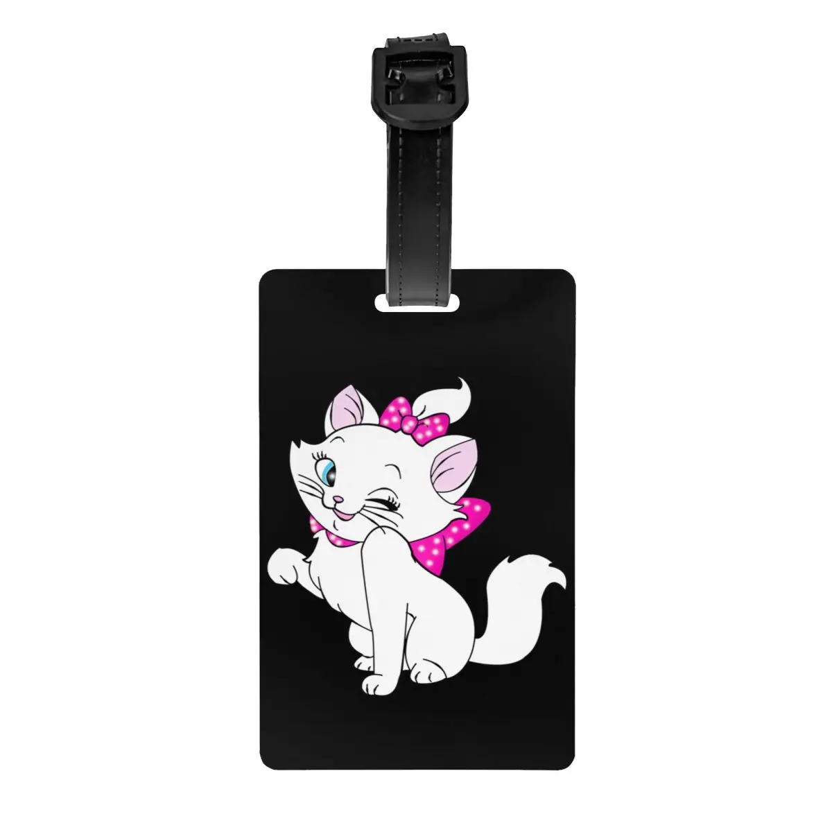 

Aristocats Cute Cat Playing With The Eyes Luggage Tag Suitcase Baggage Privacy Cover ID Label