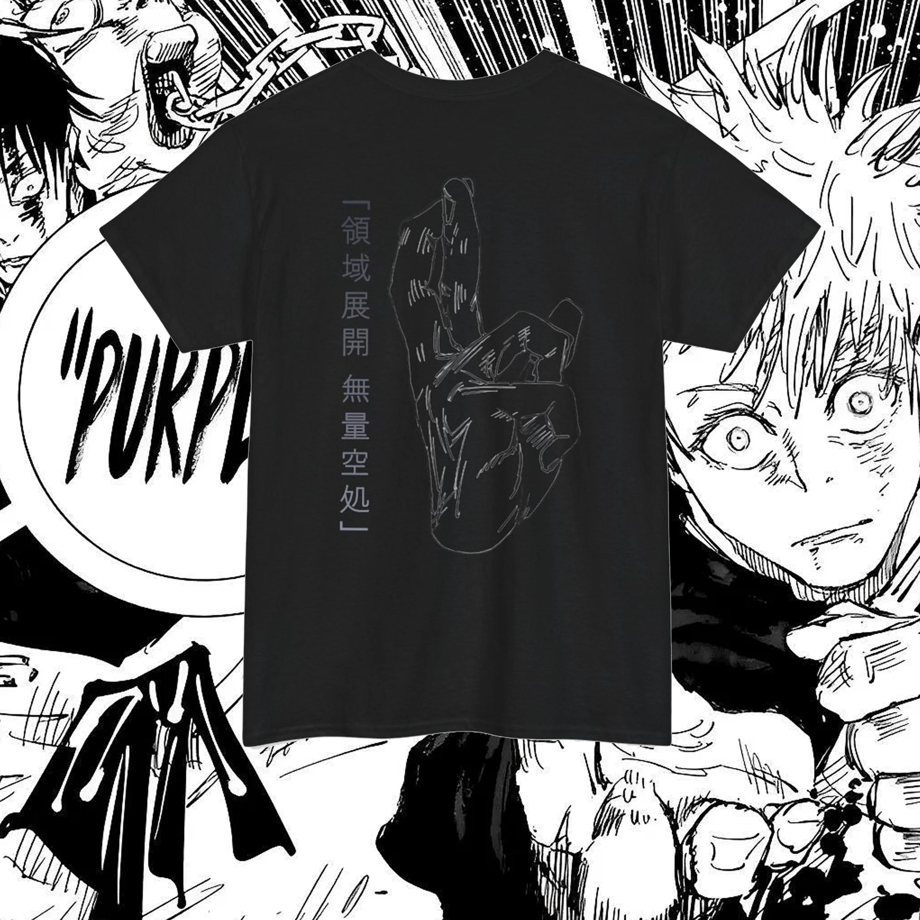 Camiseta de Verano 2026 con Estampado del Signo de Mano del Vacío Ilimitado de Gojo Satoru de Jujutsu Kaisen, Unisex, Oversize, Hombros Caídos, Manga Corta
