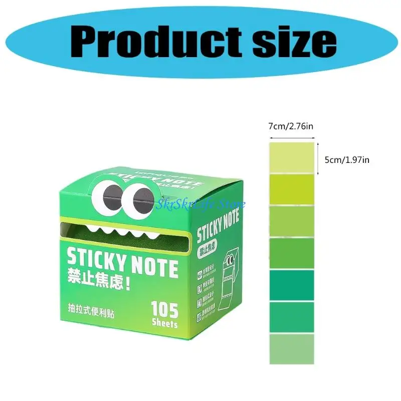 E65E 150 Sheets Pearlescent Sticky Note Paper Tarik Keluar Catatan Sticky Adheive Notes Pad