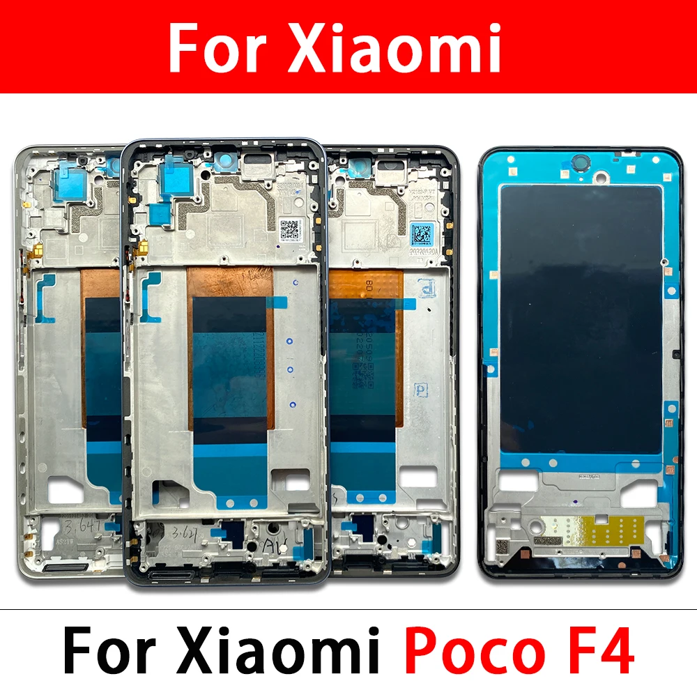 For Xiaomi Poco F3 F4 F5 Pro Front Housing Bezel Frame Housing Chassis Plate LCD Display Bezel Faceplate