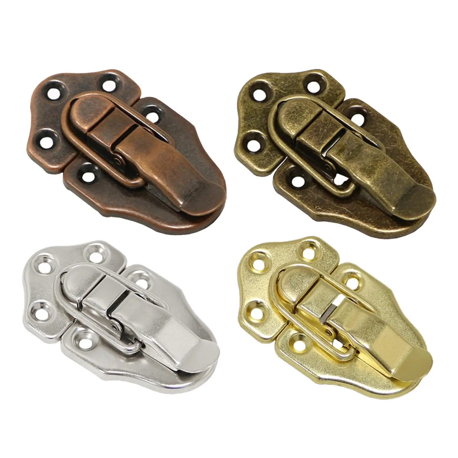 Retro Style Toggle Latch Wooden Box Latch Hardware Clasp Clip Buckle Hasp Lock for Jewelry Trinket Box Case Suitcase Toolbox