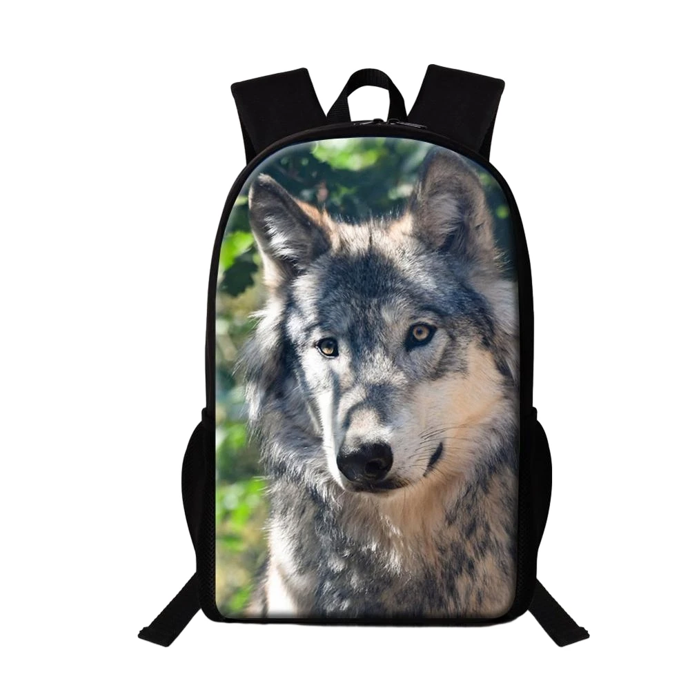 Wolf Grey 3d Print Schooltas Voor Tienerjongens Meisjes Boekentassen Basisschool Tassen Kinderen Rugzak Student Casual Knapzakken 16 Inch