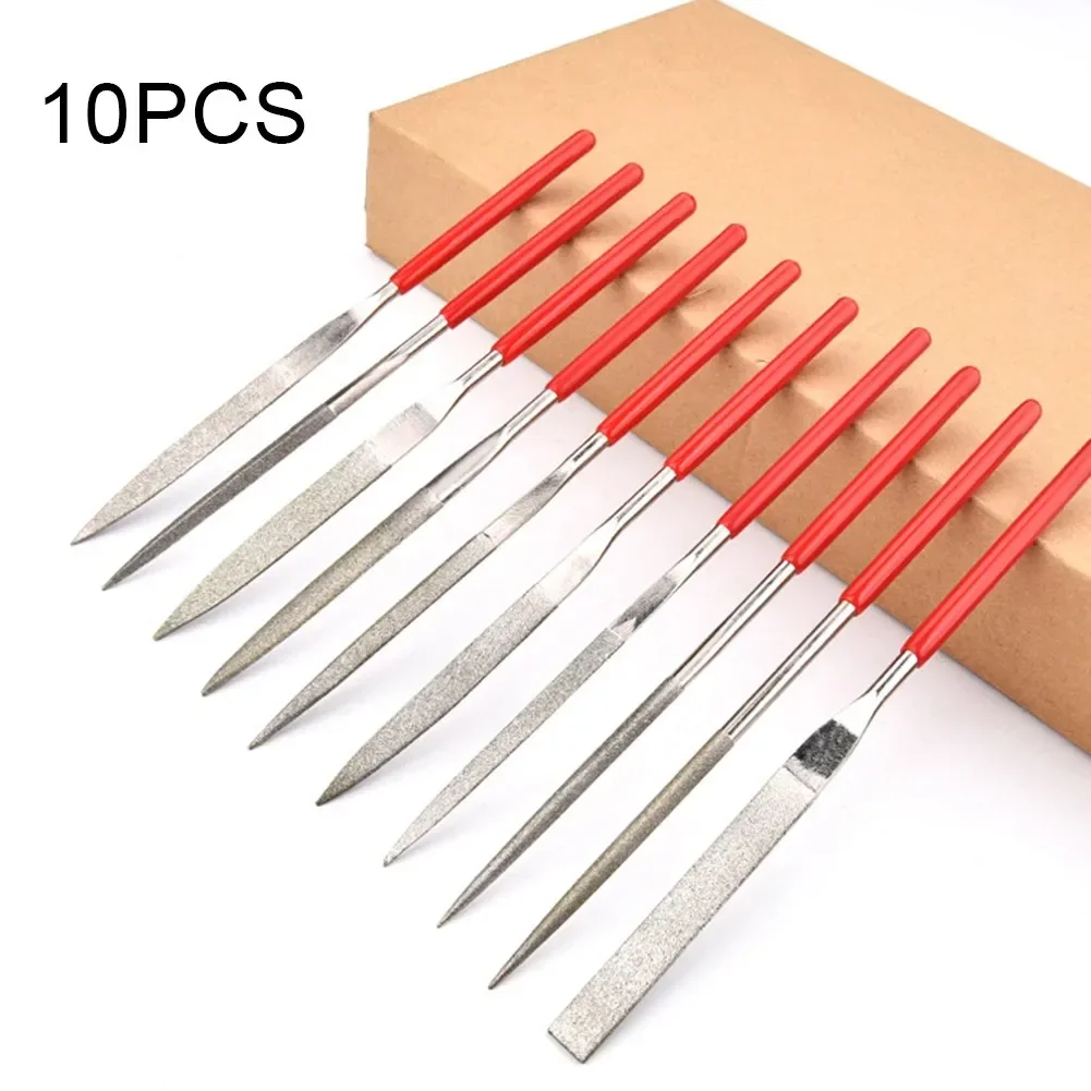 10Pcs/Set Guitar File Fret Nut Saddle Slot Grinding File Set Multi-function Metal Luthier Repair Tool Guitar Accessories