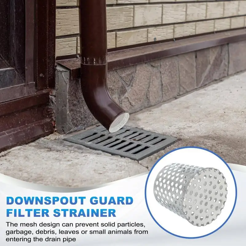 

​Stainless Steel Drain Cover Anti Clogging Interpolated Filter Screen For PVC Pipe Rain Pipe Cap