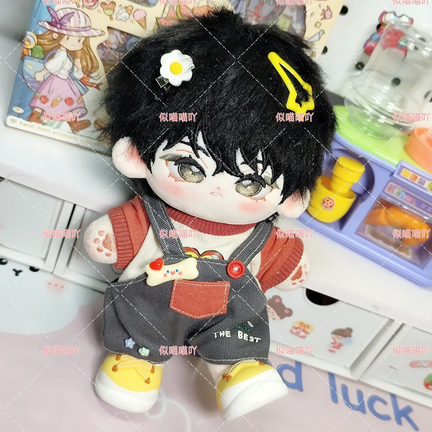 فقدت في CL OUD Baed Hyuu-woon Yeon Ha-na دمية قطنية محشوة 20 سنتيمتر كاريكاتير كورية حول فستان قطيفة هدايا للبالغين والأطفال