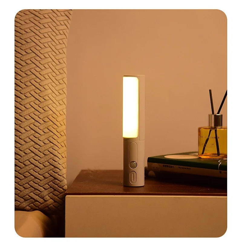Sensor humano inteligente luz noturna portátil lâmpada de acampamento armário luz parede corredor iluminação para casa lâmpada atmosférica