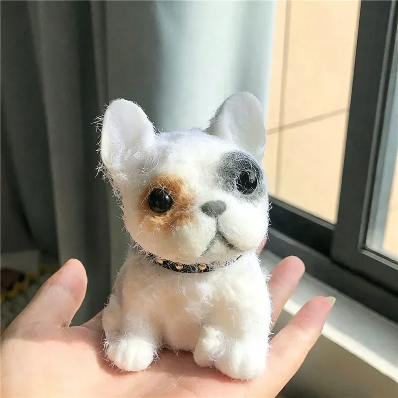 French Bulldog Squeeze Toy Soft TPR Cute Puppy Stress Relief Squishy Simulation Dog Desktop Ornament Anti-Anxiety Fidget Gift