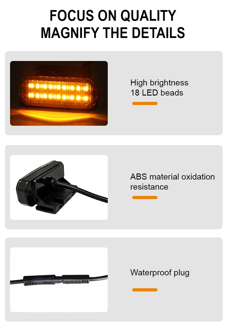 ل Haval H6 شبكة مركزية متخصصة ضوء أصفر صغير أضواء الشبكة الأمامية LED ضوء تحذير ديكور لاقط 12 فولت #3