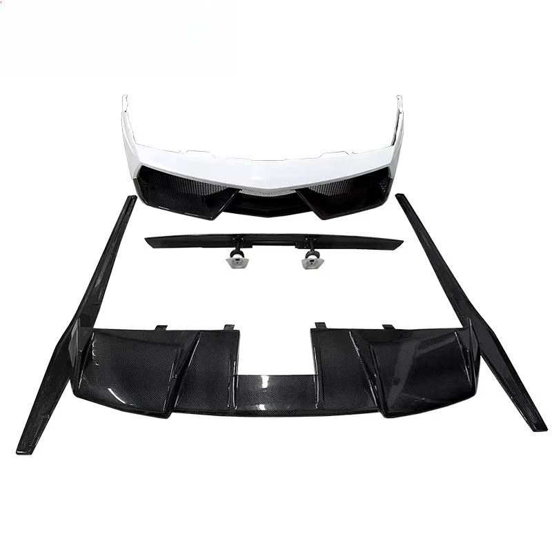 Fiberglass Mixed Carbon Fiber Conversion Body Kit Bumpers Rear Spoiler Side Skirts for 2004-2007