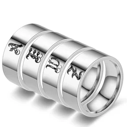 26 Stainless Steel Rings With English Letters AZ Initials Female Creative Ring  Wedding Parties Couples Jewelry Accessories Gift