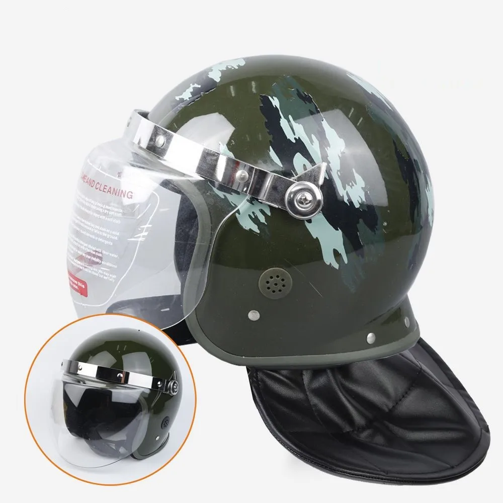 YWWMCFSFBTK French Special Riot Helmet with Mask Special Service Helmet Security Equipment Ergonomic Design Transparent PC Mask