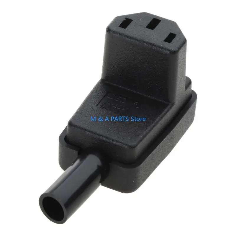 U1JF C13 Power Plug 90 Degree Angled IEC 320 Female Plug AC 10A / 250V Power Cord Cable Connector for Traveller Home
