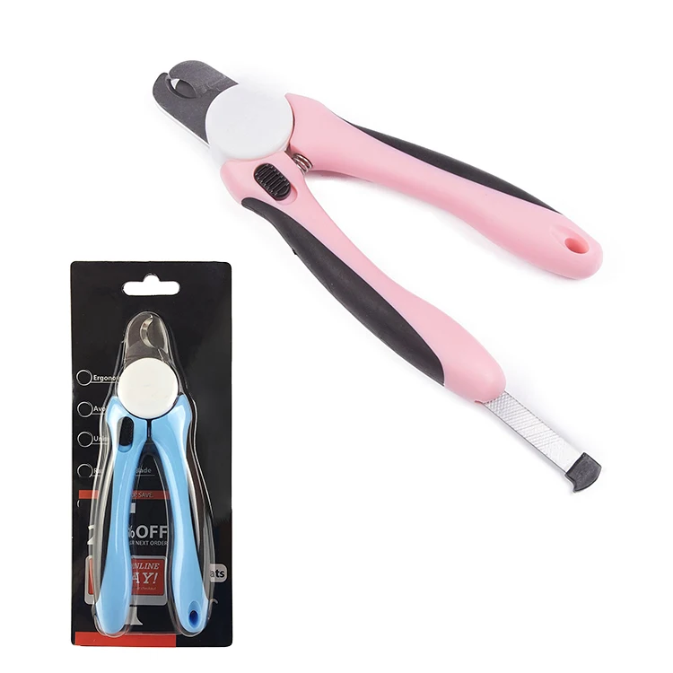 Professional Grooming Tool Safety Guard Avoid Over Cutting Dog Cat Pets Nail Clippers and Trimmers with Free Nail File