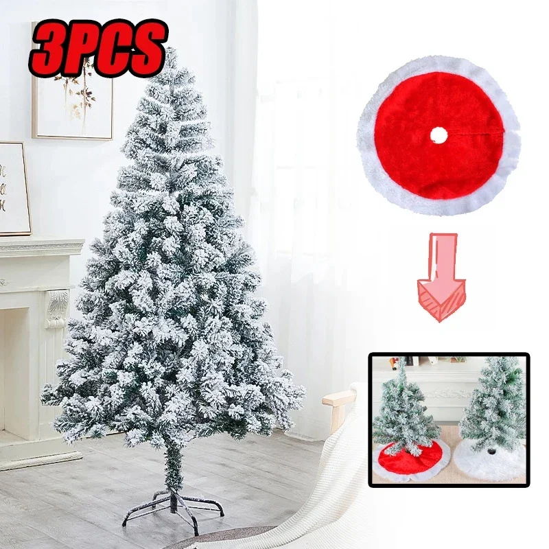 Outdoor Fake Christmas Tree Decoration Artificial Giant Mini Small Big Large White Snowy Christmas Tree with Tree Skirt