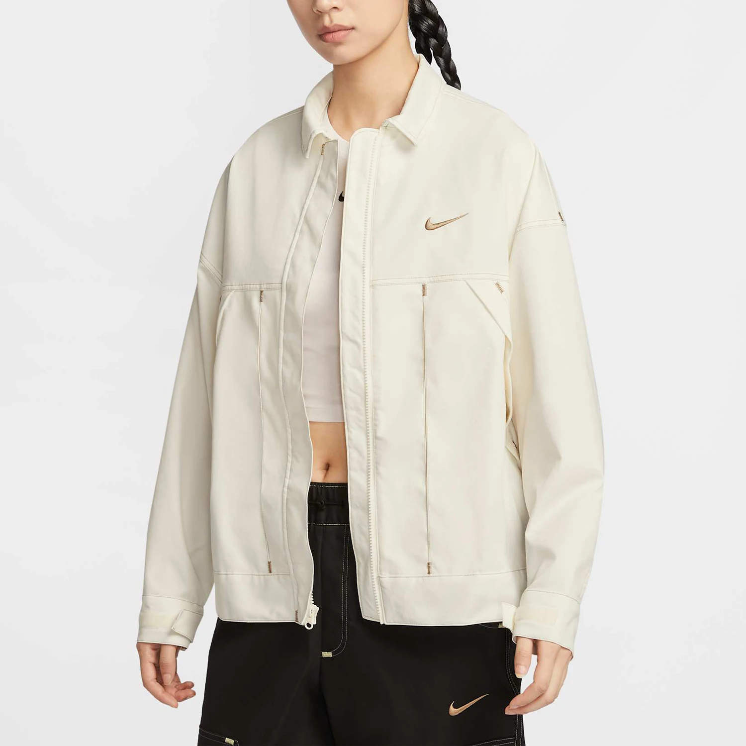 Nike genuine new women's fashionable and simple sports collar jacket jacket IB5588-133