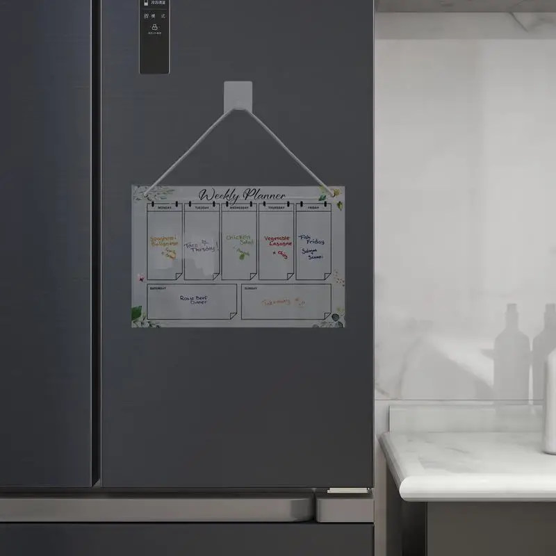 Acrylic Weekly Planning Board Acrylic Weekly Calendar For Wall Weekly Planner Housewarming Gift Includes 6 Color Markers