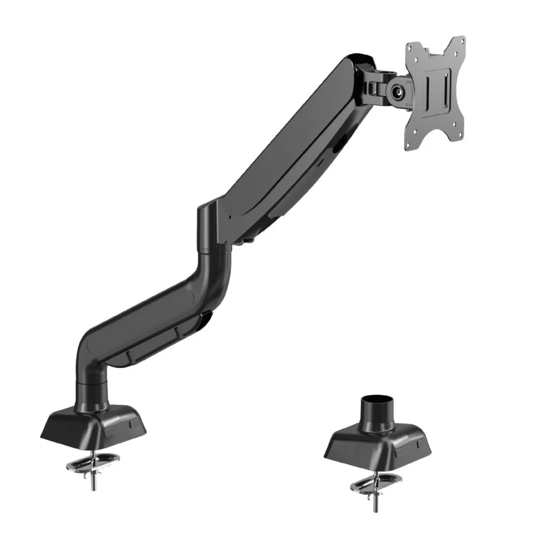 The computer monitor stand is suitable for 17-27 inch desktop monitors. The support arm is equipped with a built-in gas spring