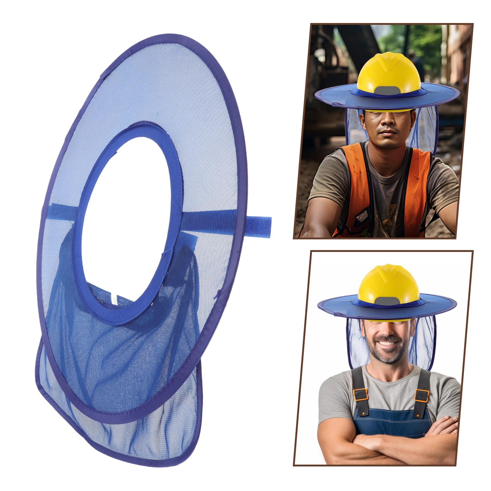

Construction Hat Sun Shade Hard Brim Anti-UV Curtain Neck Protector Cotton Cover