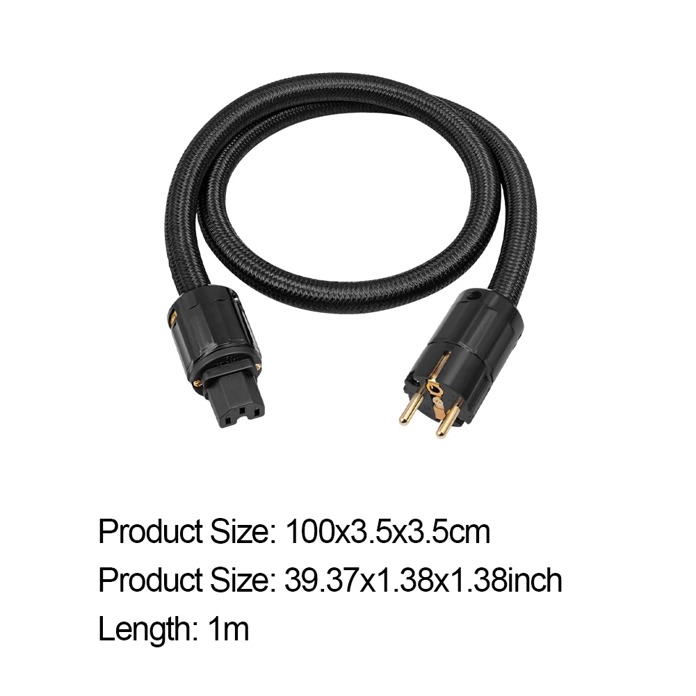 HiFi الصوت التيار الكهربائي الحبل مضفر كم الاتحاد الأوروبي التوصيل التيار المتناوب سلك الطاقة 250 فولت 15A التيار المتناوب كابل إمداد التيار الكهربائي لمكبر الصوت مضخم الصوت الحبل