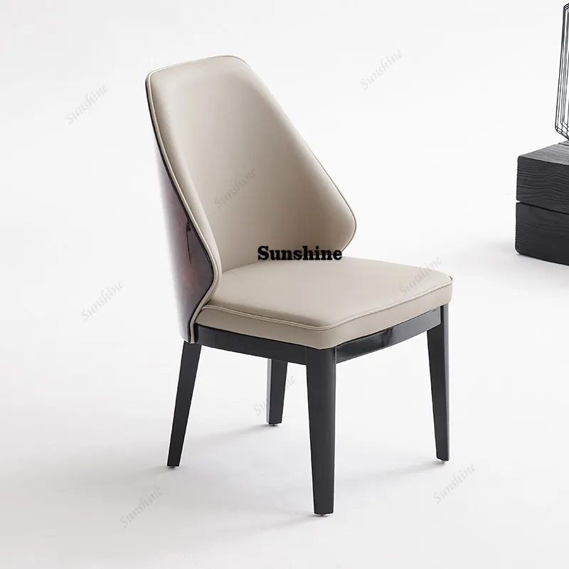 High-end light luxury, tree tumor pattern baking paint microfiber leather large flat layer, luxury stone dining table and chairs