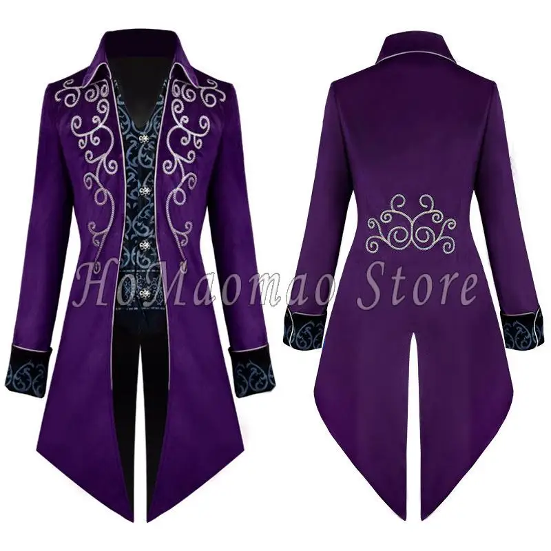 Gentleman Medieval Steampunk Gothic Victorian Jacket Vintage Swallowtail Christmas Vintage Prince Role Playing Coat