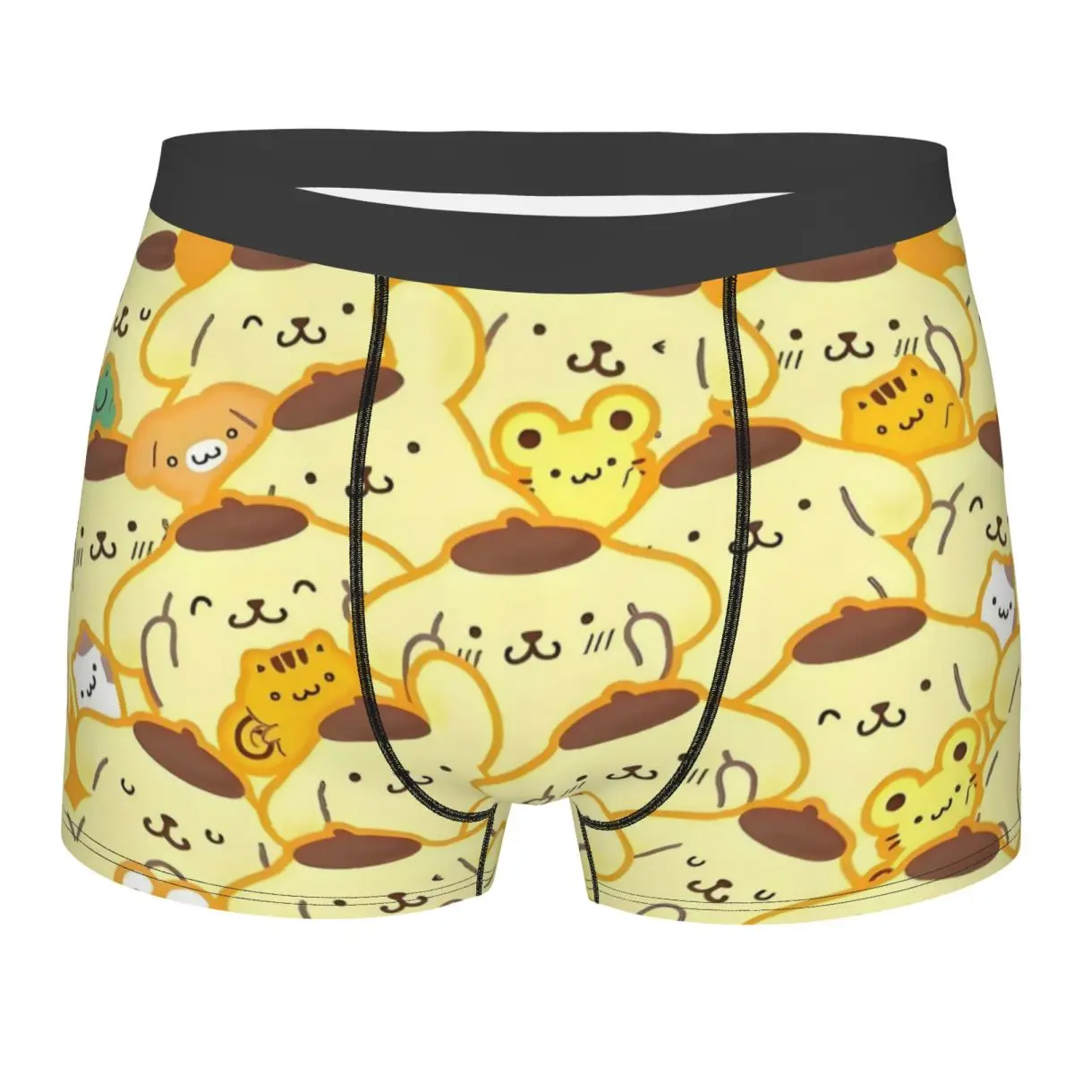 

Custom Funny Cartoon Sanrio Pompompurin Boxers Shorts Panties Male Underpants Breathable Anime Cute Briefs Underwear