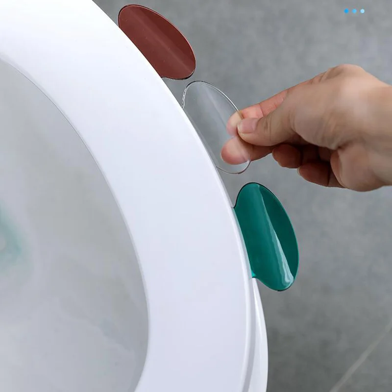 Portable Household Anti-dirty Toilet Lid Lifter Toilet Cover Handle Self-adhesive Toilet Seat Lid Holder Device Bathroom Gadgets