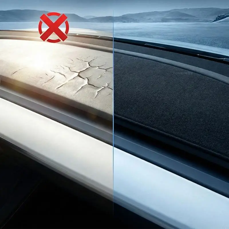 M76E Rutschfester Armaturenbrett-Abdeckungsschutz speziell für Fahrzeuge. Blockiert starkes Sonnenlicht und reduziert effektiv – Detail 9