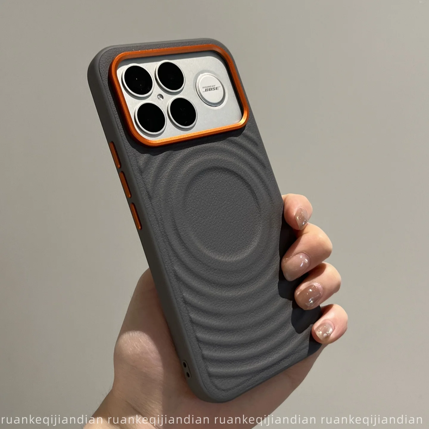 

Чехол для Xiaomi Poco F8 Ultra Water Ripple Pattern Кожаный Магнитный Красный Металлический Объектив Камеры Кольцо Телефон Чехол Для Poco F8 Pro Shell
