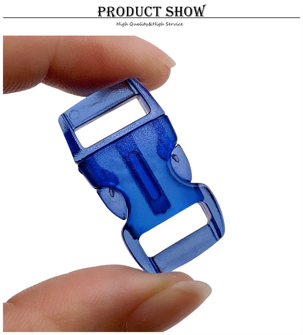 30 Stück/Packung 10mm Seitenschnellverschluss Gebogene Fallschirmschnalle 550 Paracord Armband Clip Katzenhalsband Gurtband Rucksack DIY Zubehör – Detail 5