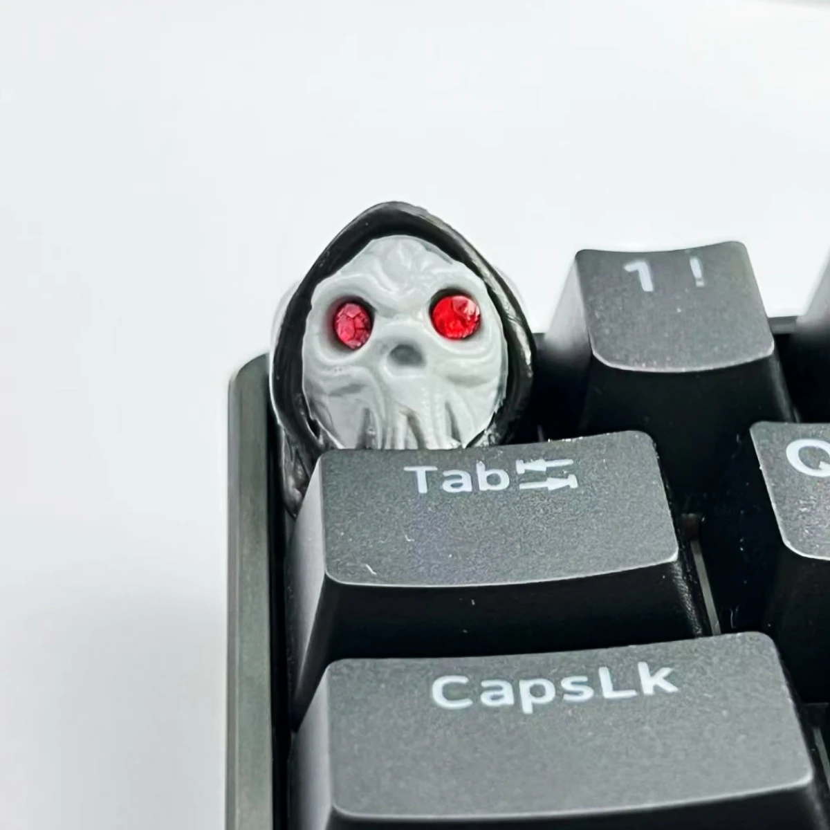 Helloween Totenkopf-Tastenkappe, handgefertigt, Kunstharz, handwerklich, Anime-Tastenkappen, Cartoon-Tastenkappen für mechanische Tastatur, Zubehör, Geschenke