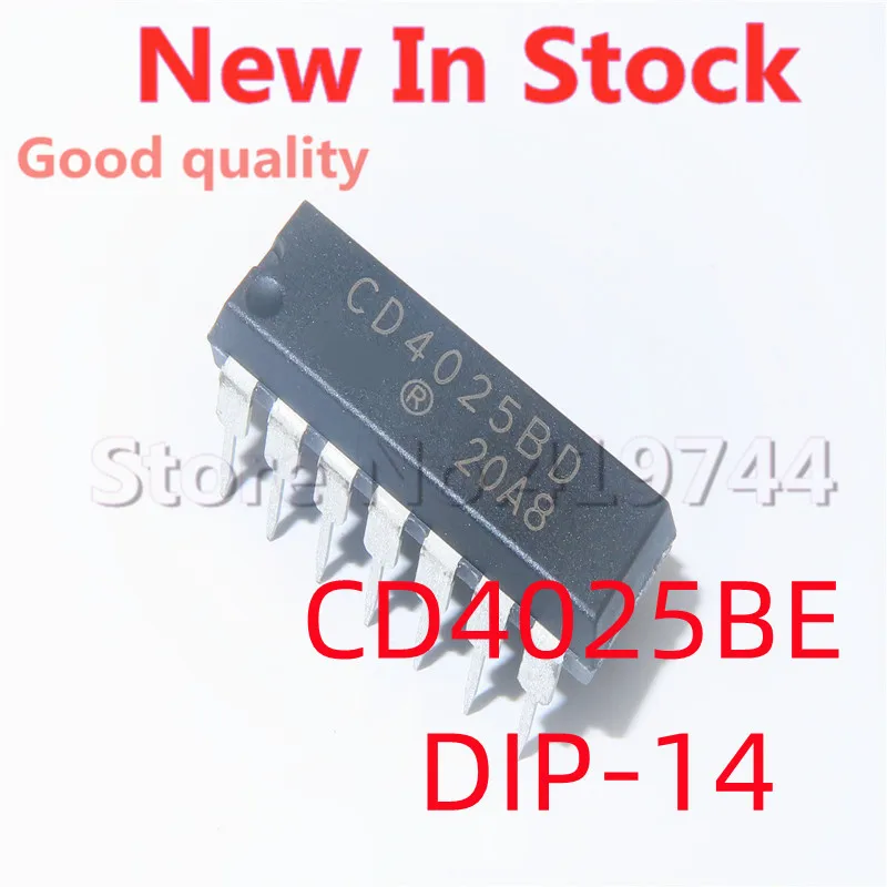 5PCS/LOT CD4025BE CD4025 DIP-14 data selector logic IC In Stock NEW original IC