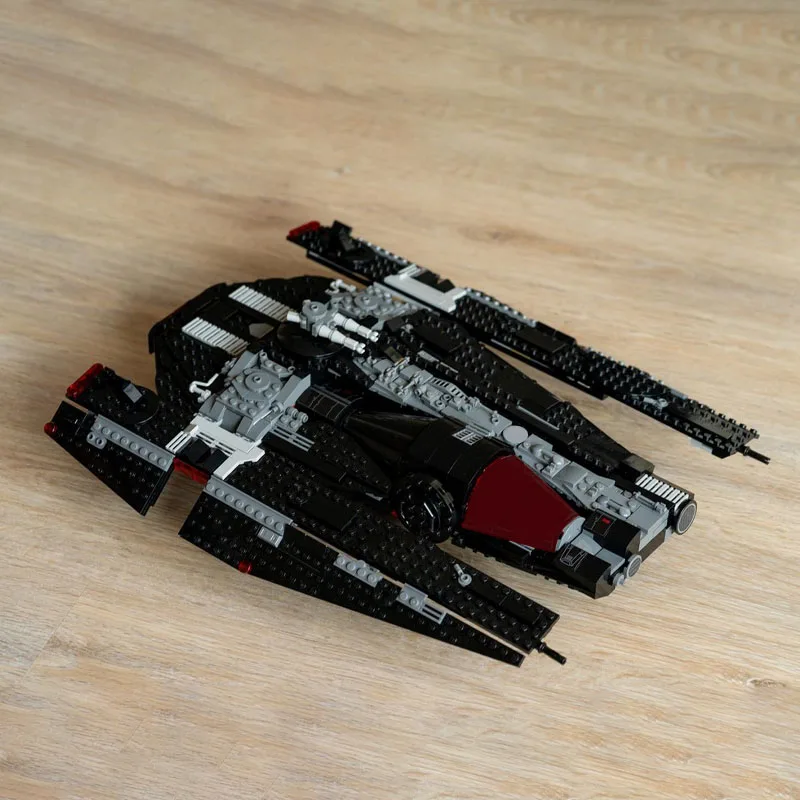 1054개 조각 우주 전쟁 다크 폰도르 홀크래프트 75389 다크 팔콘 대체 MOC 맞춤형 모듈식 건축 DIY 휴일 장난감 선물