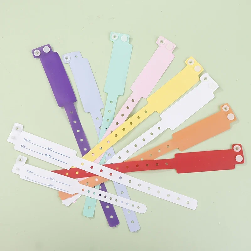 10pcs Disposable Waterproof Plastic Wristband Handwritten Identity Information Disposable Single Use Wristband