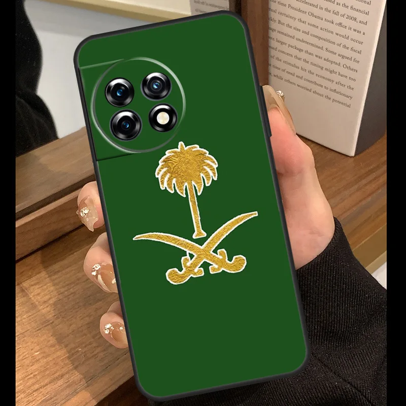 المملكة العربية السعودية حافظة علم لهاتف OnePlus 15 13R 13 13T 12R 12 11 10 10R 10T Nord CE 4 3 2 Lite N20 N30 Nord 5 Funda #2