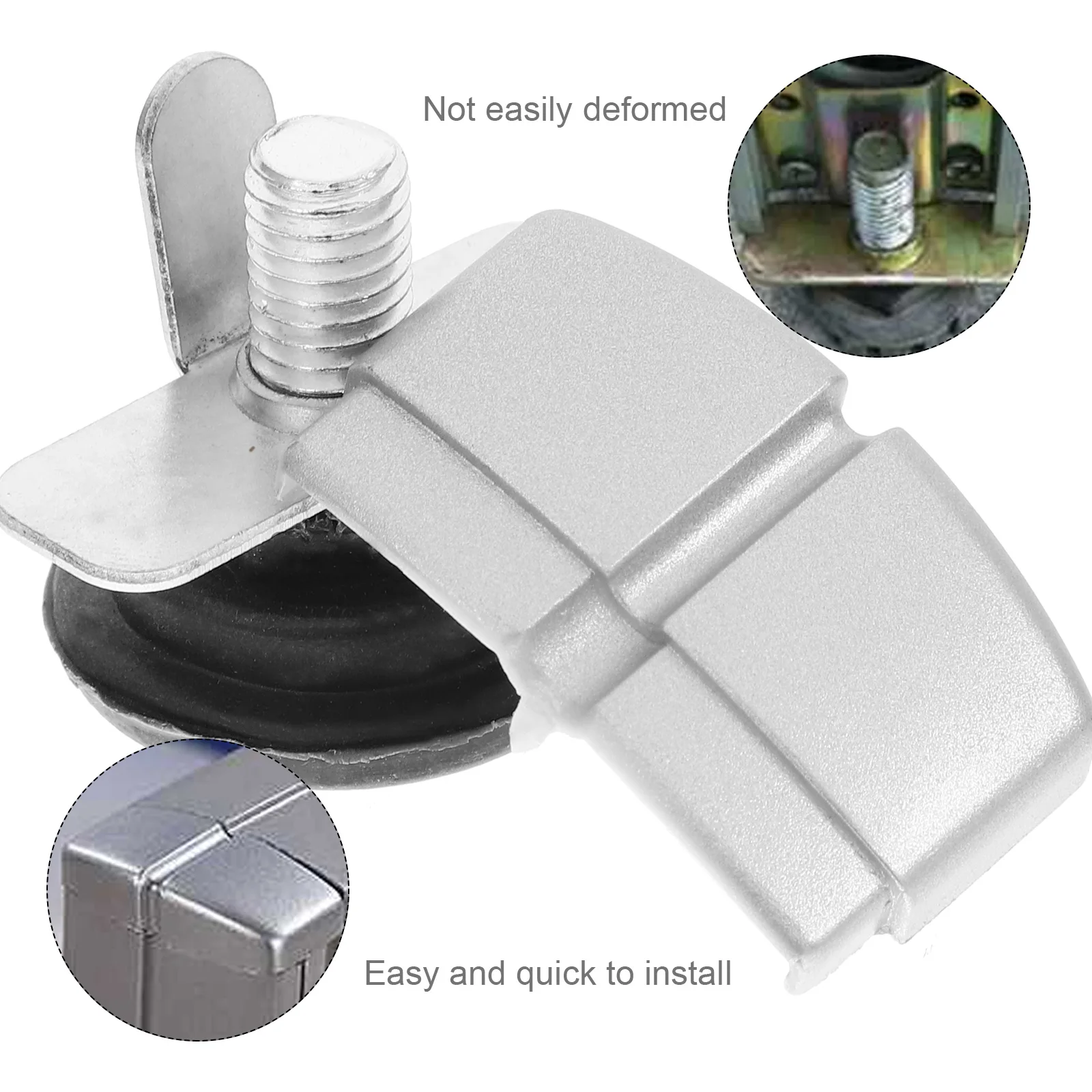 

Desk Screen Partition Feet 1 Set Desk Divider Board Fixing Pad Base Accessories Office Metal Pads Sturdy Easy Installation