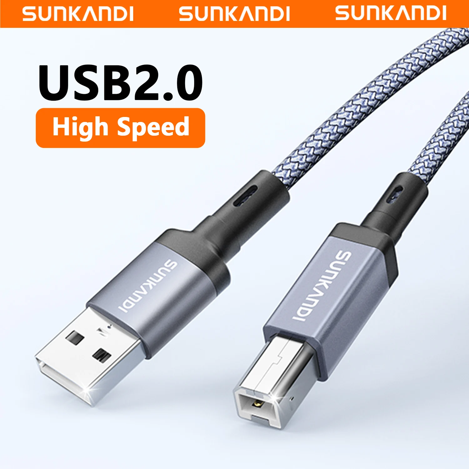 Image of SUNKANDI USBA-Druckerkabel, USB-A-zu-USB-B-Druckerkabel mit Hochgeschwindigkeit für HP, Canon, Brother, Samsung, Lexmark, Xerox und mehr