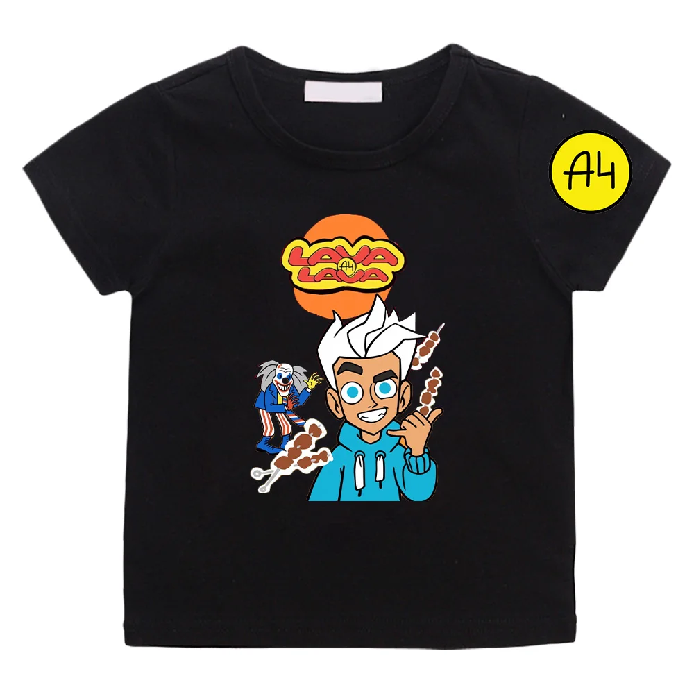 Merch A4 Lamba Cotton T-shirt Short Tops Boys Tshirt Y2k Tees Влад Бумага А4 Summer Anime Tees Kids Clothes Girls Tops Vlad A4