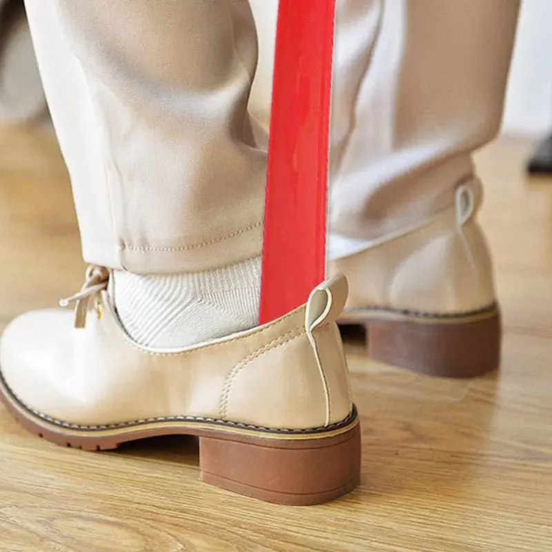42.5 سنتيمتر البلاستيك اضافية طويلة الحذاء فندق المنزلية ملابس الأحذية الأحذية رافع كسول لا ينحني حذاء رسم مساعد لبيسة الحذاء