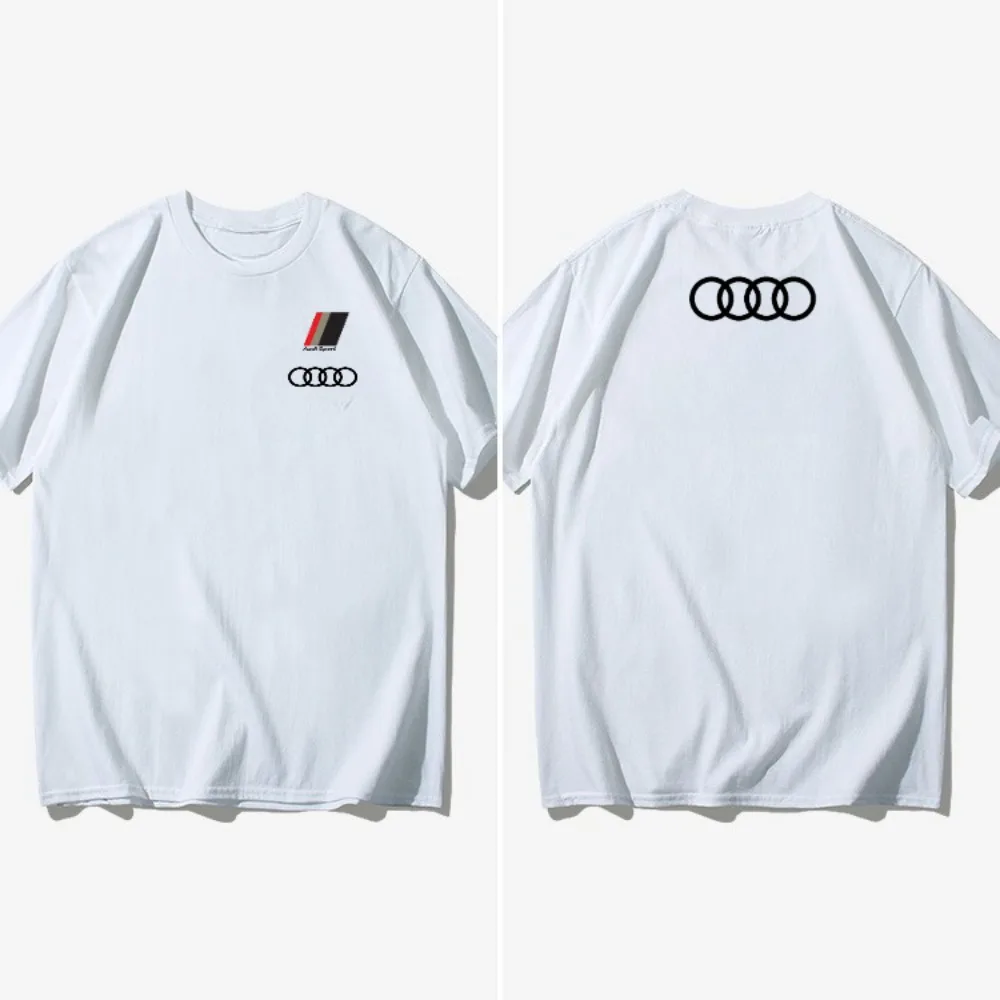 

Audi AUDI Car Modification Cultural Overalls Printed Round Neck Short-sleeved T-shirt 4S Store Men and Women with The Same Top