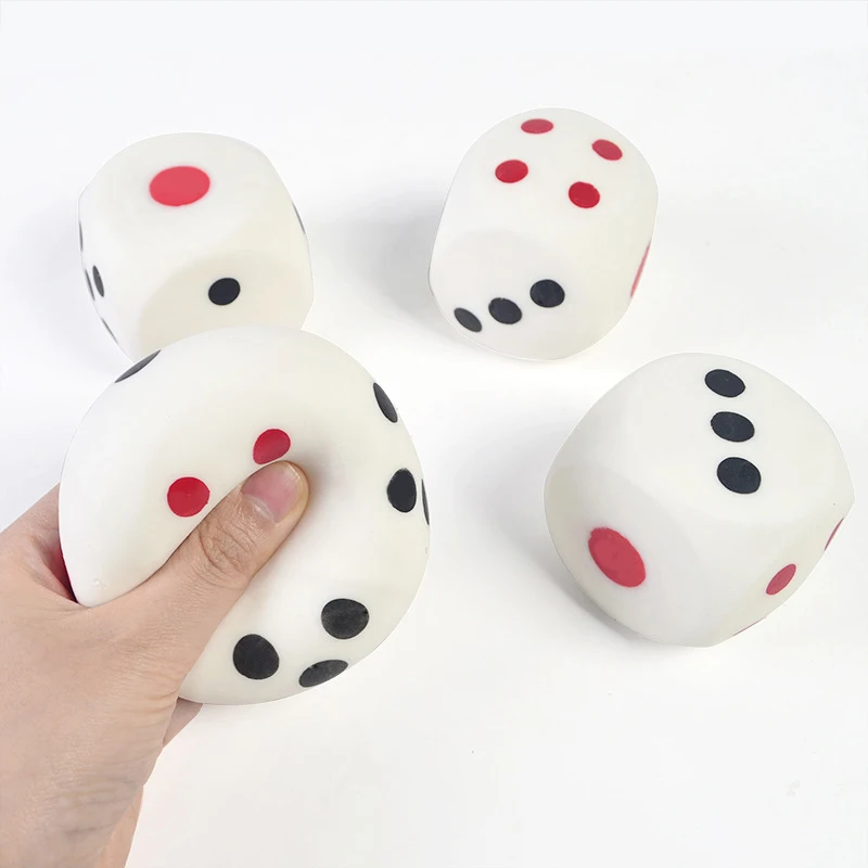 Dadu Squishies 2.56" Kawaii Lembut Slow Rising Dadu 6 Sisi Besar dengan Titik-titik Pereda Stres Mainan Anak Koleksi Alat Dekorasi