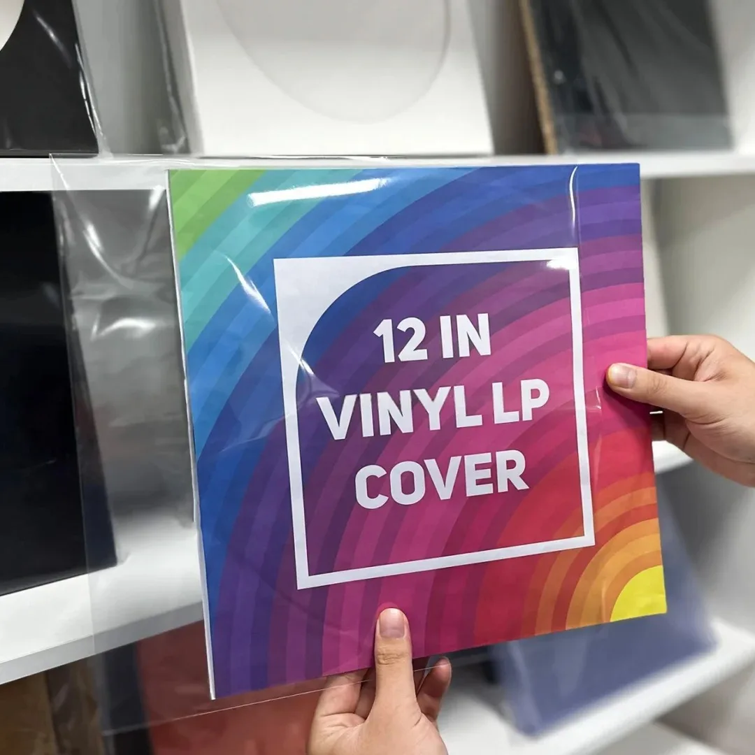 Vinyl Record Outer Sleeve 12 Inch,Durable Album Cover,Crystal Clear For Most 12'' Singles & Double LP,Self Adhensive Flap Design
