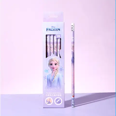 12 st tecknade pennor Stitch Lilo & Stitch Spiderman Frost tecknade HB-pennor Roller Stationery Box Set Skrivning och teckning 8 best sales stygnpennor - №5