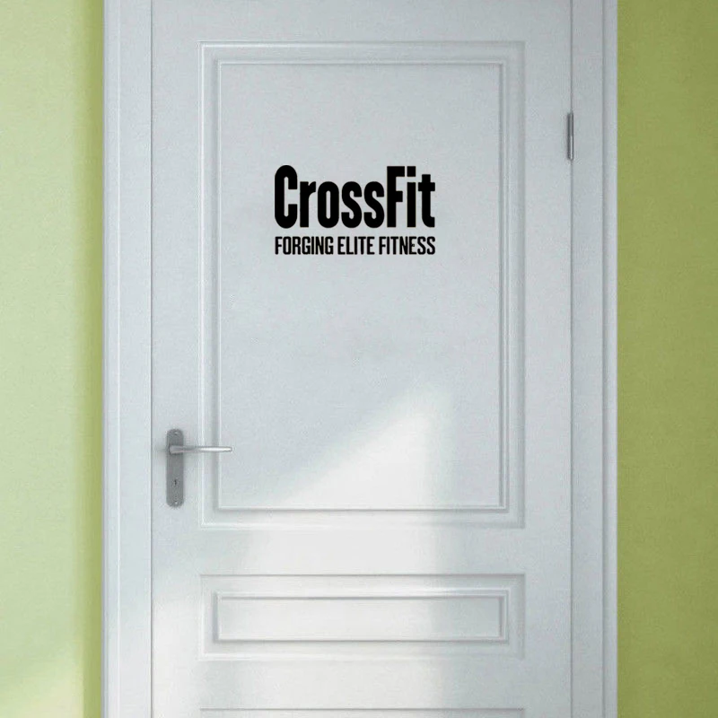 Crossfit Decals - Bodybuilding Fitness Center Sport Wall Mural Decor - Gym Wallpaper Design - Fitness Motivation Wall Stickers