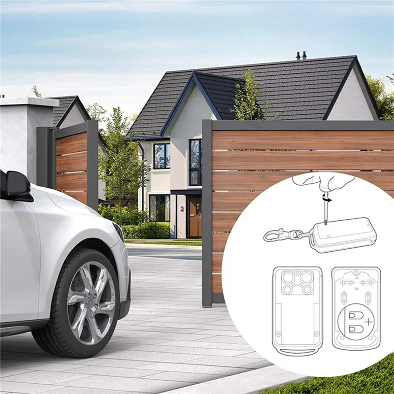 جهاز تحكم عن بعد لباب المرآب AA84 لرمز المتداول Alutech 114253、104251、104257 433Mhz