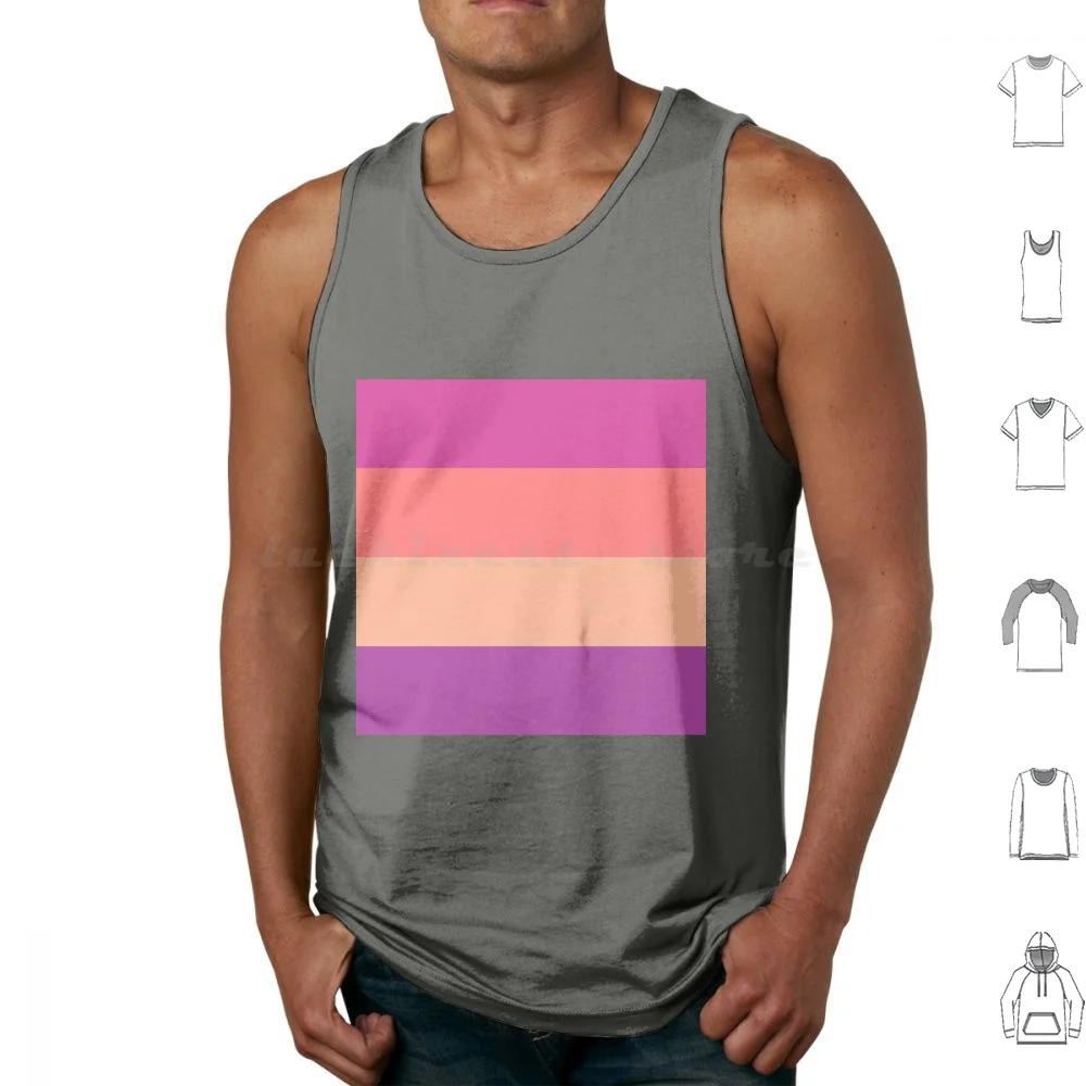 Star Iconic Colours From On A Bunch Of Awesome Merch! Tank Tops Print Cotton Star Colours Rainbow Striped Stripey Orange